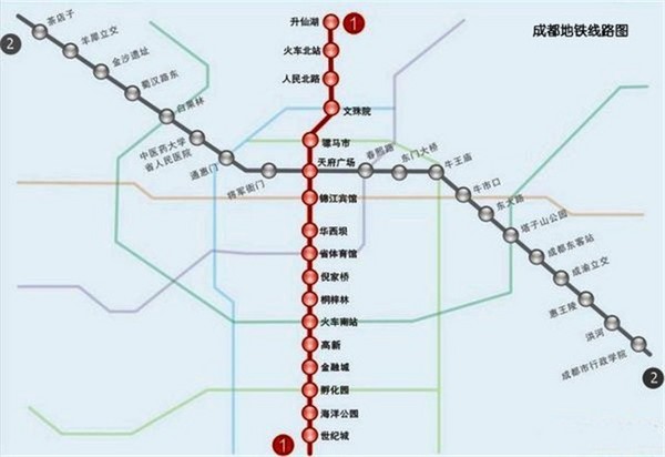 成都地鐵線路圖